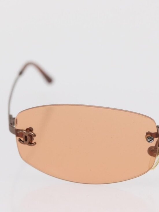 CHANEL Sunglasses metal Orange CC Auth ka2083 main image 6